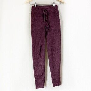 Aerie Red Maroon Drawstring Pockets Joggers Size XS